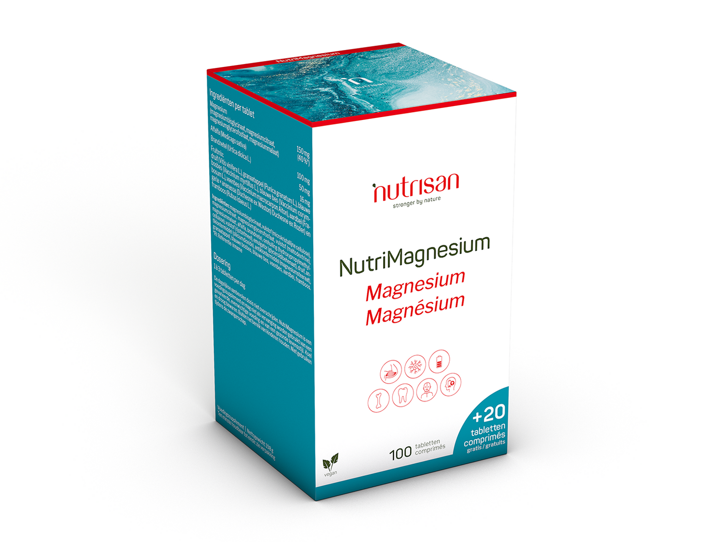 Nutrisan NutriMagnesium - Magnesium - Bisglycinaat - Citraat - Malaat - Glycerofosfaat
