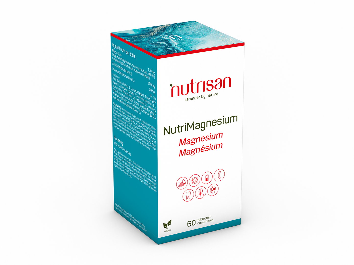 Nutrisan NutriMagnesium - Magnesium - Bisglycinaat - Citraat - Malaat - Glycerofosfaat