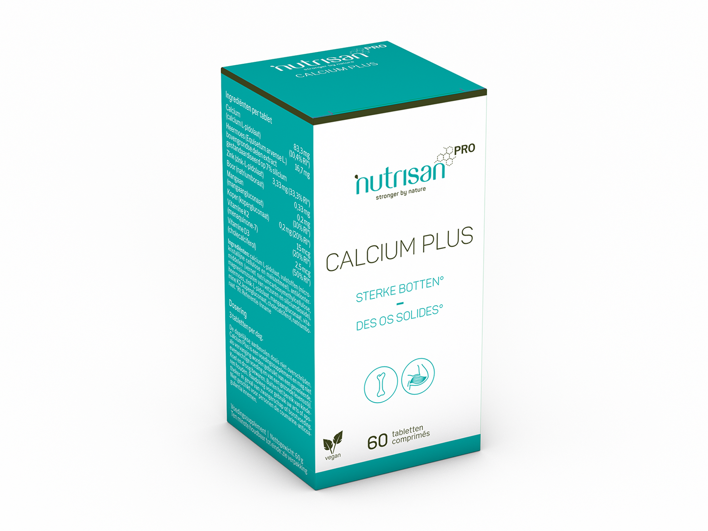 NutrisanPro Calcium Plus - Calcium supplement - 60 tabletten - Supplement voor sterke botten