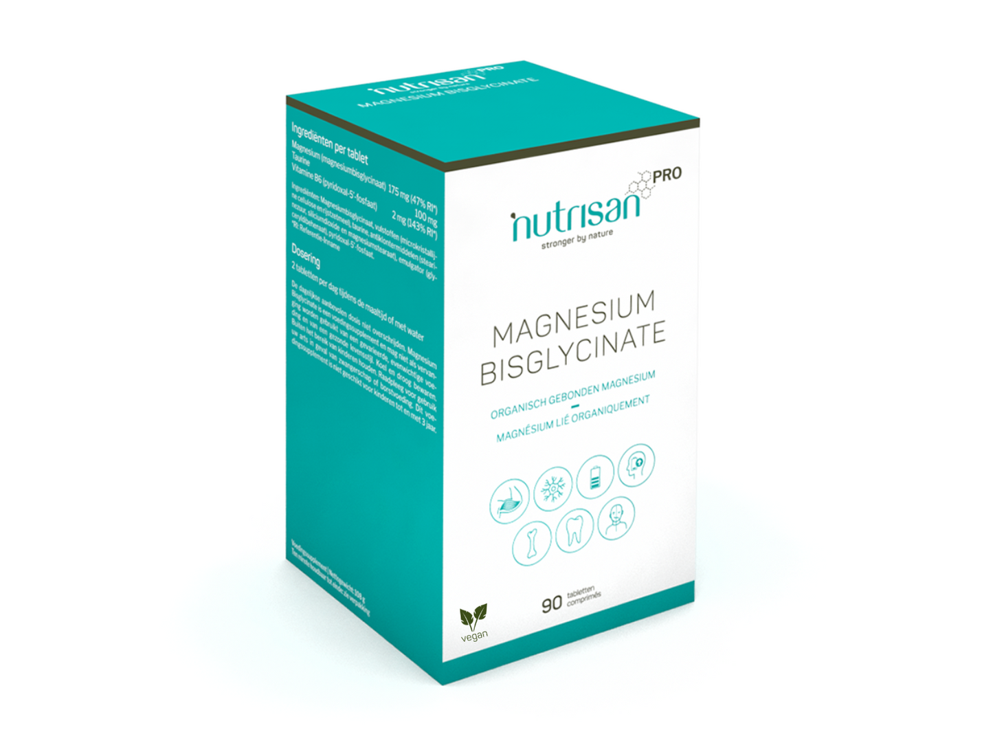 NutrisanPro Magnesium Bisglycinate - Magnesium supplement - 90 tabletten - Organisch gebonden magnesium